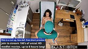 Aria Nicole's tight pussy creampied hard in the doctor's office exam!