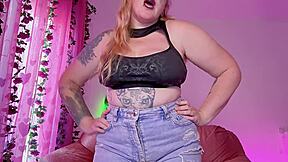 my goth stepsis' huge tits stroke cock in dirty roleplay