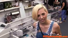 pawee gets doggystyled while sucking broker's cock close up!