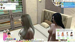 Lesbian friends crossdress to lick wet pussies and scissor hard