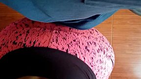 Horny Peruvian teen neighbor with big ass and small tits bends over for cash doggystyle pussy pounding in common area