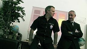 Czech milf's HUGE TITS ripped out for rough office fuck!
