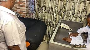 WOW, EBONY BIG ASS STUDENT FUCKS BIOLOGY TEACHER'S BBC IN OFFICE!