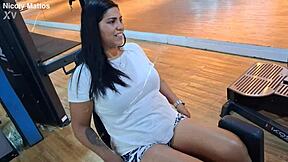 sweaty academy sluts get anal fucked bent over and cum hard outdoors