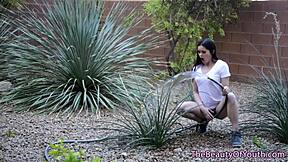 gorgeous PETITE 18+ teens scissor juicy pussies in horny lesbian frenzy!