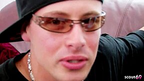 i picked up this natural ginger with round ass for first casting talk then stranger facial fucks her deep