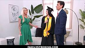 adorable tiny 18+ stepdaughter fucked to ORGASMS by stepdad as stepmom watches!