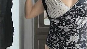 WOW MY BUSTY LATINA STEPMOM FLASHES HUGE NATURAL TITS IN LUXURY SHOW!