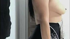 WOW MY BUSTY LATINA STEPMOM FLASHES HUGE NATURAL TITS IN LUXURY SHOW!