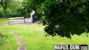 Mofos pervs on patrol nomi malone anal slave threesome in backyard