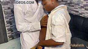 WOW, EBONY BIG ASS STUDENT FUCKS BIOLOGY TEACHER'S BBC IN OFFICE!