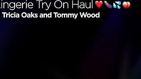 lingerie try on leads to deepthroat blowjob anal doggystyle with tricia oaks