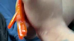 i got so horny watching her kiss her boyfriend i flashed my hairy pussy