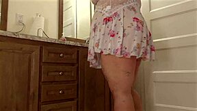 Busty BBW Maid Flashes Juicy Fat Ass Pussy