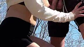 caught my wife milf gettin fucked doggystyle by big cock in the forest outdoors