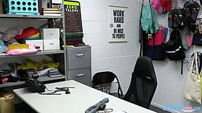 Security guard justin magnum pounds petite teen thief chanel camryn's ass pov hardcore