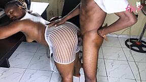 africa act - my ebony landlord with huge ass and pussy tempts me to pay rent riding bbc creampie