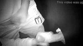 Wife in miniskirt feels 25cm cock stretch her at gloryhole swing party