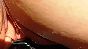 maturemons the sexy mature aunt flashes her huge soaking wet meaty pussy lips and big pussy in slow motion