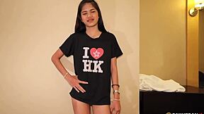 Does this young skinny Asian teen's tight pussy tempt tourists?