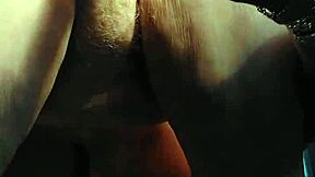 Granny slut rams cucumber deep in hairy german cunt