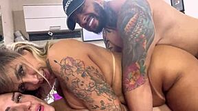 When we fuck like that in our hot threesome, pussies throb and we all cum together!