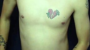 Skinny teen strokes huge monster cock quietly