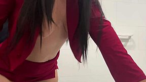 caught my curvy mother-in-law peeing then wrecked her tight pussy rough