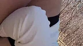 caught my wife milf gettin fucked doggystyle by big cock in the forest outdoors