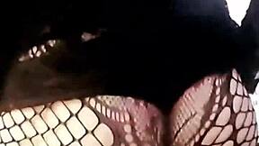 Sissy shemale slut rips clothes flashes ass worships cock in public fetish pmv