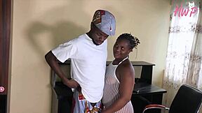 africa act - my ebony landlord with huge ass and pussy tempts me to pay rent riding bbc creampie