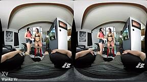 can two horny brunette teens handle our threesome casting fuck vr?