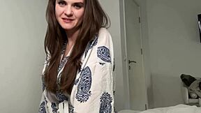 Caught Stepmom's Milky Big Tits in Bedroom Action!