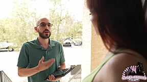 Internet tech bangs big tits redhead milf customer bent over cowgirl creampie