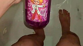 barefoot asian solo nude bathing teases toes poolside pov fetish