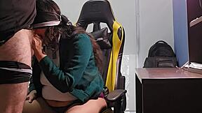 mexican student milks tits while teacher pounds her in class!!