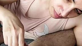 Girlfriend's Steamy Handjob Blowjob Ends in Mouthful Cumplay