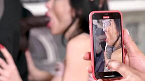 Sasha Rose Chokes on Two BBCS Revenge Fucking Her Shaved Pussy!