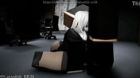 I submit completely as boss rides my cock doggystyle bent over creampie in office game