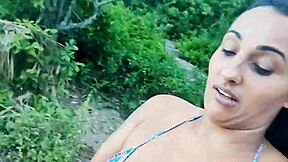 gostosa begs stranger rub sunscreen then takes facial cumshot on beach adao e eva