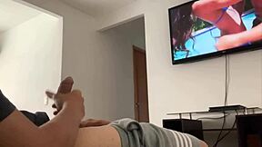 horny latina mil masturbates then rides my cock cowgirl pov