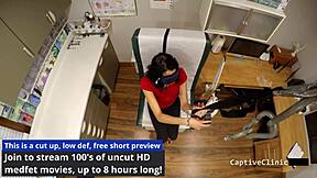 Blindfolded Yasmine Woods Sucks Cock in Latex