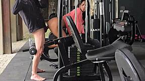 nailed that hot brunette at the gym and creampied her deep 😏