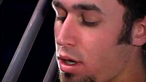 college coed in fishnets bends for hardcore doggystyle cum facial