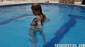 ashlee rose romantic underwater silver dress slim blonde