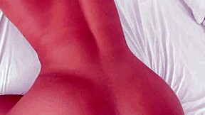 Watch this pretty British slut's tight pink pussy get wrecked by huge cock in lingerie quickie!