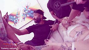 Nympho Kyra Sex's Ass Gaped by Baseball Bat Then Dap'd by Five Monster Cocks