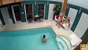 hunt4k. why let a stranger fuck your young 18+ slutty girlfriend by the pool for cash?