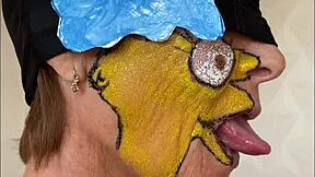 STEPMOM GAGS ON HUGE COCK DEEPTHROAT BEFORE SWALLOWING EVERY SPERM DROP!