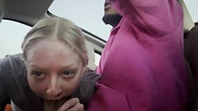heart skips as tik tok babe sucks cock whole car ride interracial
